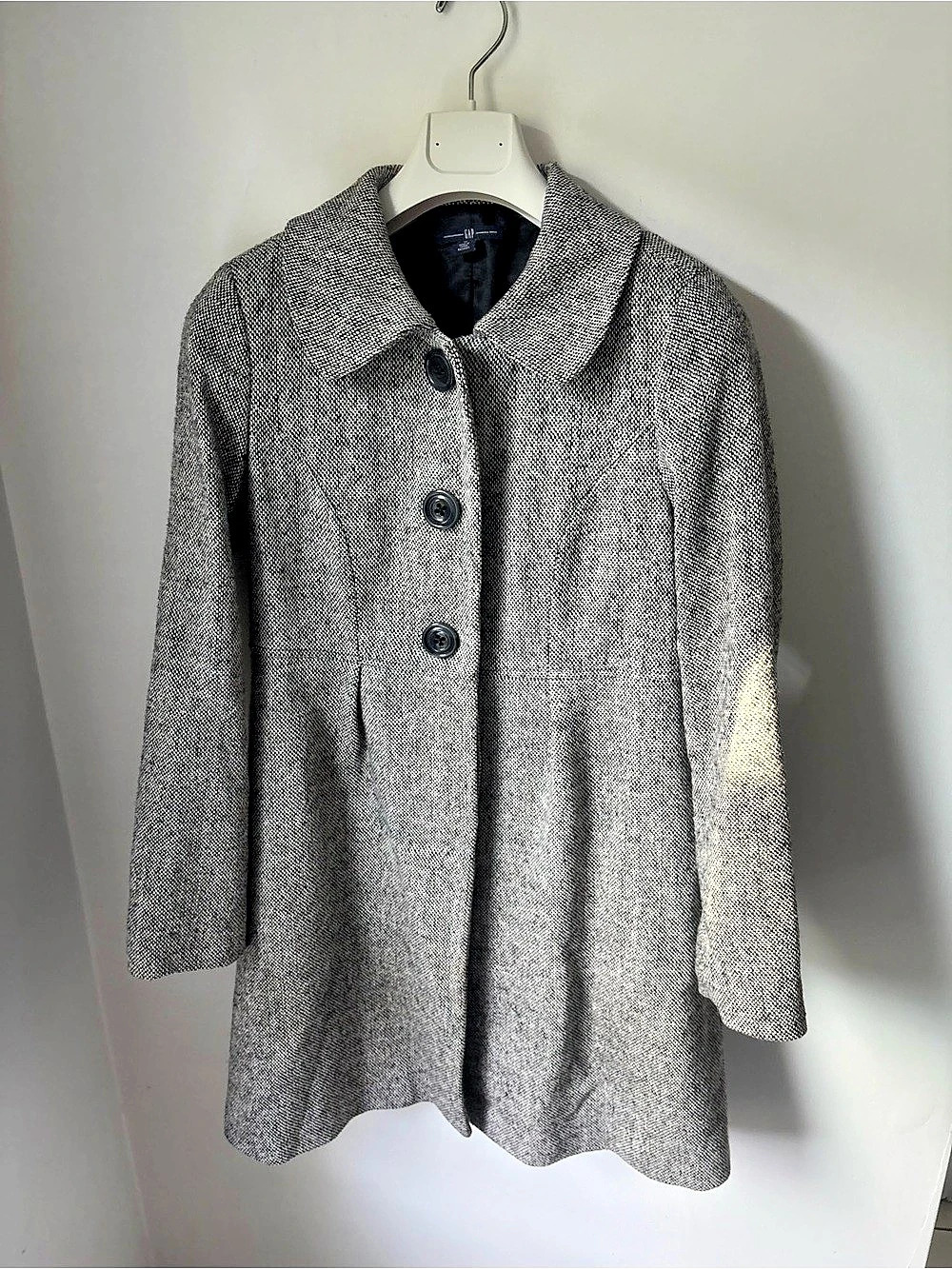 Gap Houndstooth Coat in Gray